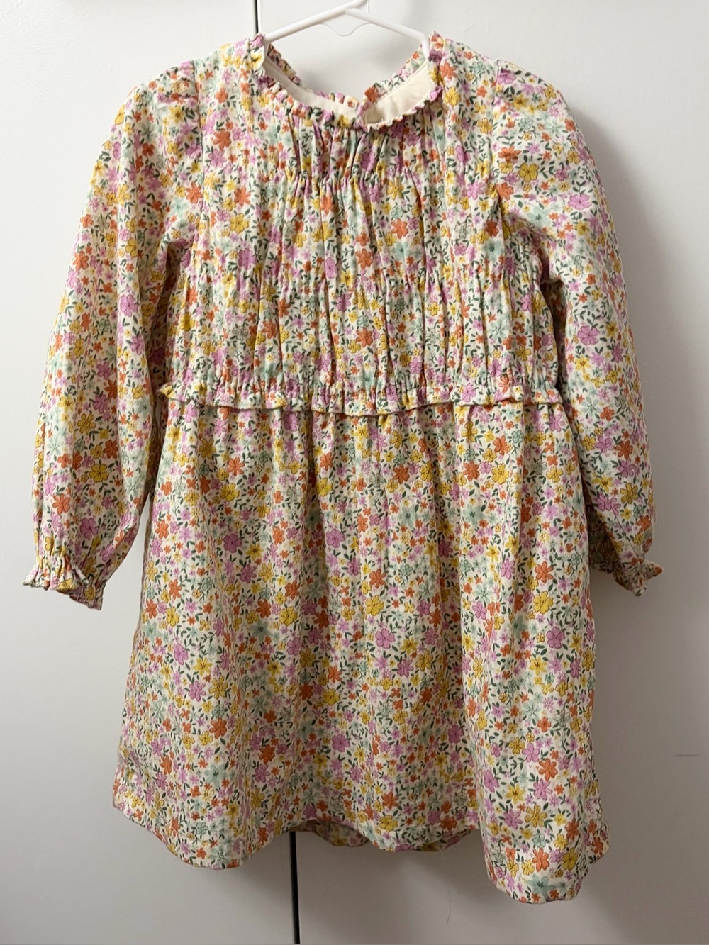 Zara floral dress with smocking detail